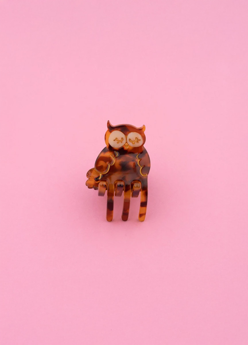 貓頭鷹迷你髮抓夾